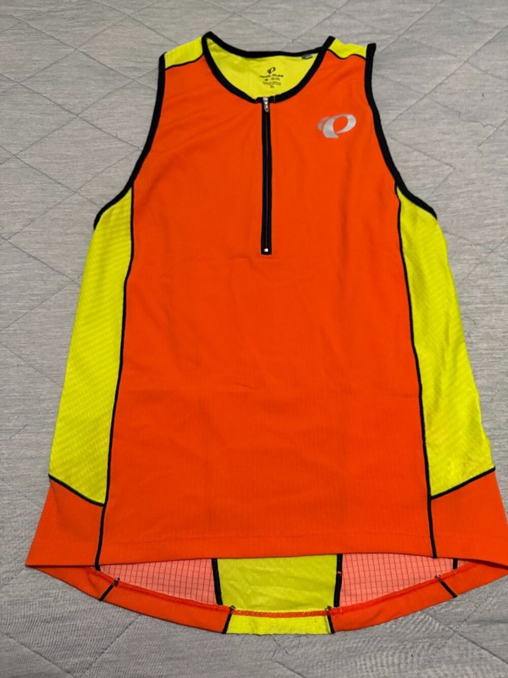 PEARL iZUMi Mens Elite Tri Singlet Red Orange/Lime sz XL